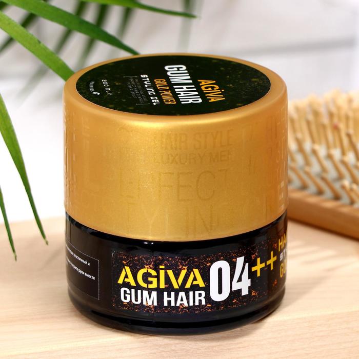 Гель для укладки волос AGIVA Hair Gum Gold Power 04++, золотой, 200 мл - Фото 1