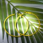 Серьги-кольца "Классик" тонкая линия, цвет ярко-жёлтый, d= 6 см - Фото 1
