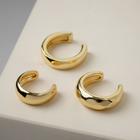 Серьги «Каффы» объём, цвет золото - Фото 2