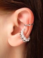 Серьги каффы «Жемчужная диадема», 2 шт. белые в серебре - фото 57947930