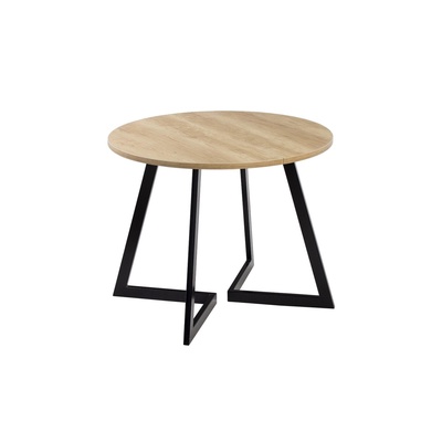 Стол раздвижной «РИМ», d=1050(1500) мм, цвет дуб небраска/опора чёрный