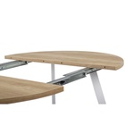 Стол раздвижной «РИМ», d=940(1390) мм, цвет дуб небраска/опора белый 7127393