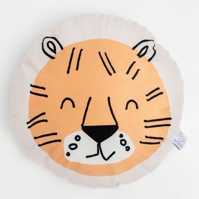 Подушка декоративная Этель «Тигр», 40х40 см, велюр, 100% полиэстер