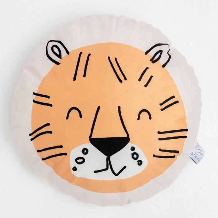 Подушка декоративная Этель «Тигр», 40х40 см, велюр, 100% полиэстер - фото 1908734655