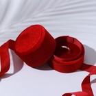 Футляр из корейского бархата под серьги/кольцо "Сюрприз" 5,8*5,3см, цвет красный - Фото 1