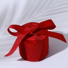 Футляр из корейского бархата под серьги/кольцо "Сюрприз" 5,8*5,3см, цвет красный - Фото 3