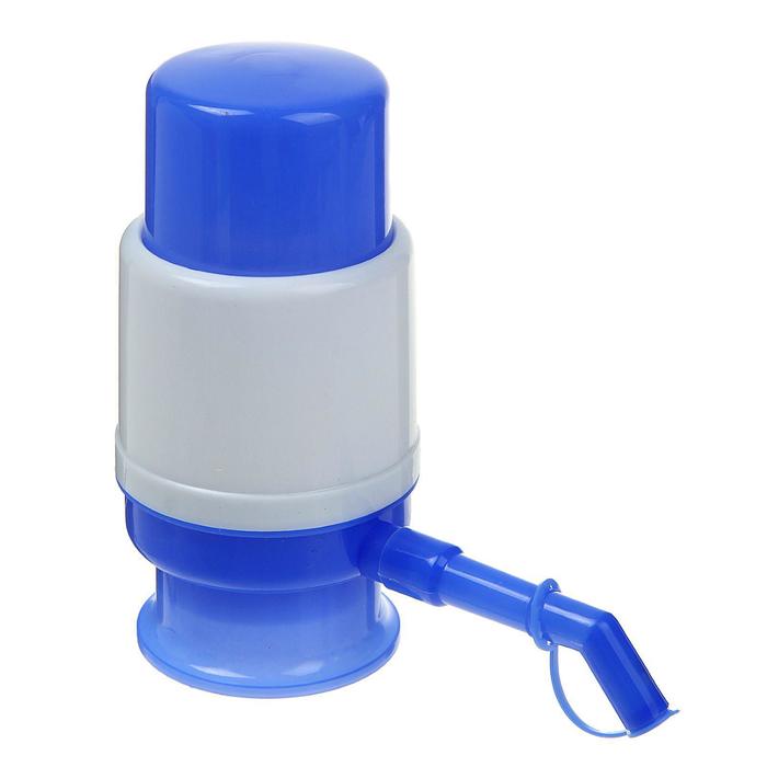 УЦЕНКА Помпа для воды LuazON, механическая, малая, под бутыль от 11 до 19 л, голубая - Фото 1