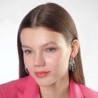 Серьги набор 4 пары «Летние истории» кольца и бусинки, цвет белый в серебре - фото 62090922