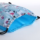 Мешок для обуви на шнурке, с принтом, размер 32×0.5×40 см, розовый/голубой - Фото 3