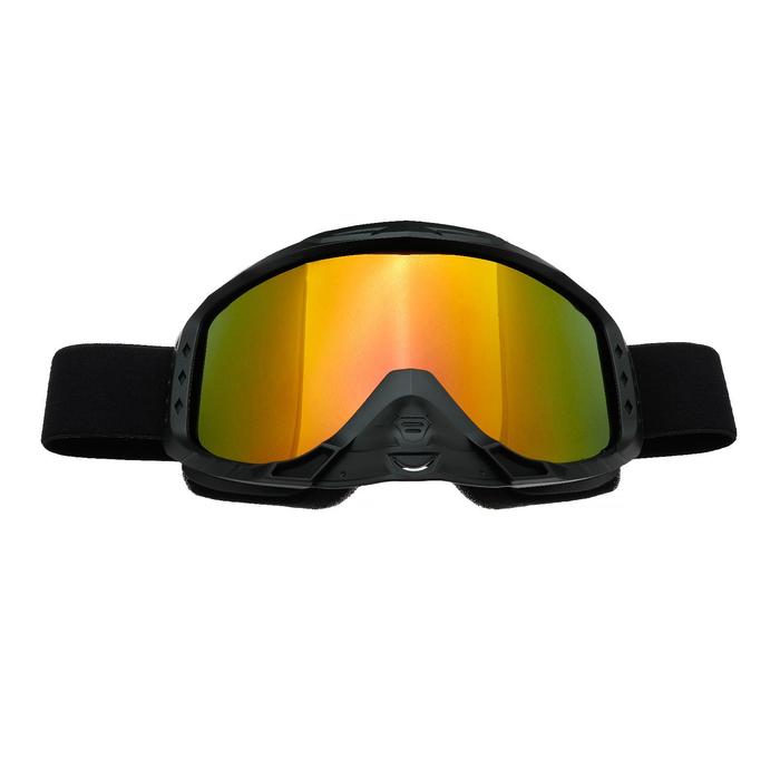 Очки-маска для езды на мототехнике, стекло хамелеон, темно-серые, ОМ-9 - Фото 1