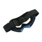 Очки-маска для езды на мототехнике, стекло золотой хром, синие, ОМ-11 - Фото 4