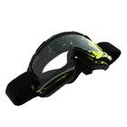 Очки-маска для езды на мототехнике, стекло прозрачное, цвет черный-желтый, ОМ-17 - Фото 3