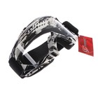 Очки-маска для езды на мототехнике, стекло прозрачное, цвет белый-черный, ОМ-20 - Фото 5