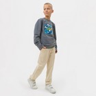 Свитшот для мальчика MINAKU: Casual collection цвет серый, рост 104 - Фото 3