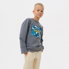 Свитшот для мальчика MINAKU: Casual collection цвет серый, рост 104 - Фото 4