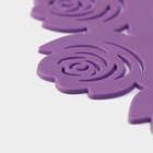 Подставка под горячее «Летний домик», d=19 см, фиолетовая - Фото 3