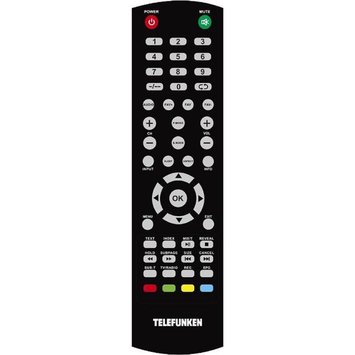 Телевизор Telefunken TF-LED24S19T2, 23,6", 1366х768, DVB-T2, 1xHDMI, 1xUSB, чёрный - фото 51320620