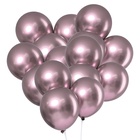 Воздушные шары латексные 12" «Хром», 5 шт., сиреневые - Фото 2