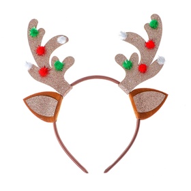 Ободок новогодний карнавальный «Рожки», МИКС