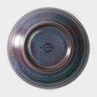 Миска Magistro Garland, 230 мл, d=12 см, фарфор, синяя, коричневая - Фото 4