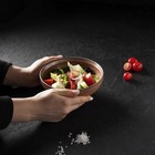 Салатник фарфоровый Magistro Garland, 500 мл, d=16 см, цвет коричневый - Фото 4