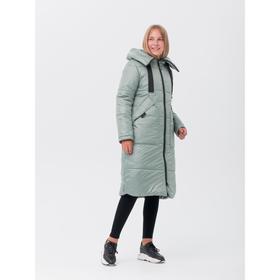 Пальто для девочки, рост 134 см, цвет светло-зелёный