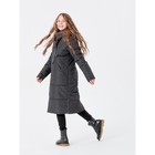 Пальто для девочки, рост 134 см, цвет чёрный - Фото 2