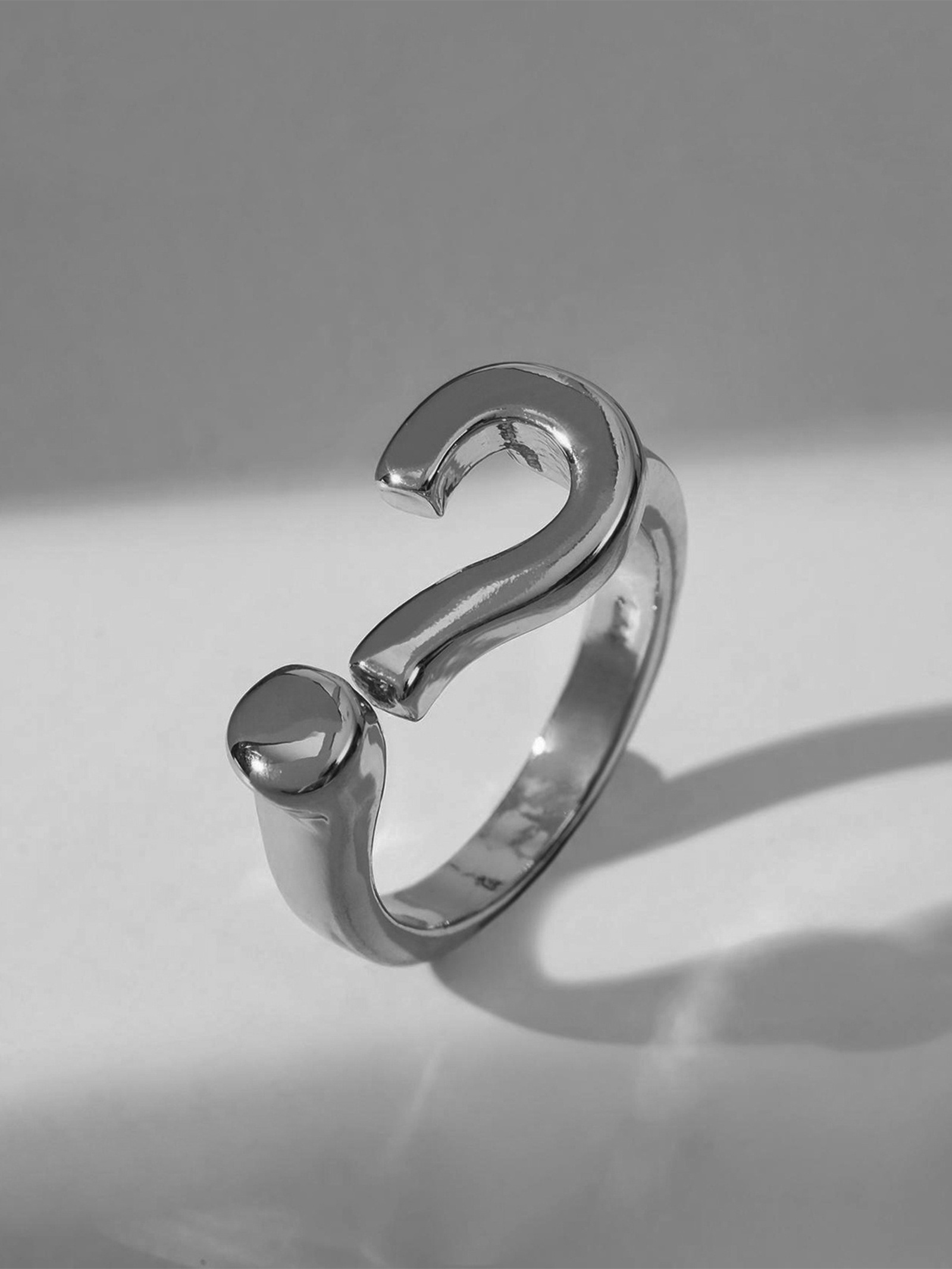 Кольцо "Знак вопроса", цвет серебро, безразмерное (7120493) - Купить по ...
