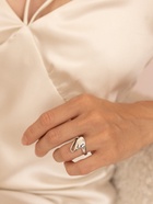 Кольцо «Завитки» изгибы, цвет серебро, безразмерное - Фото 2