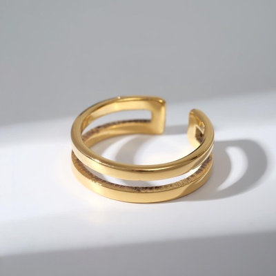 Кольцо безразмерное «Грация» , цвет золото