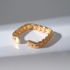 Кольцо «Завитки» квадрат, цвет золото, безразмерное (комплект 5 шт) - фото 27180196