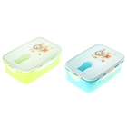 Контейнер детский «Мишутка», 1 л, с ложкой, цвета МИКС - Фото 2