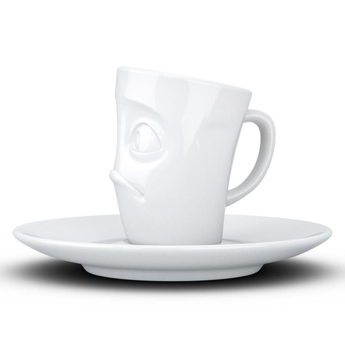 Кофейная чашка с блюдцем Tassen Buffled, 80 мл, цвет белый - фото 1908734927