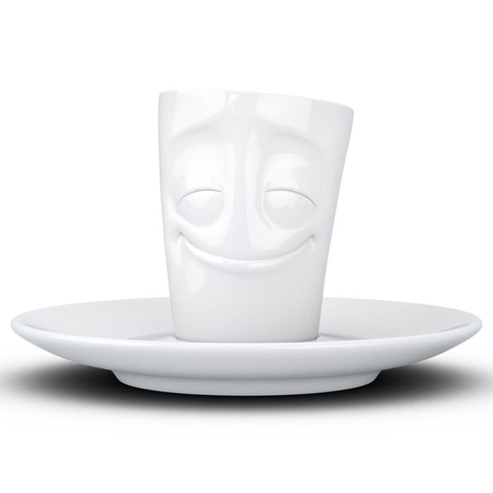 Кофейная чашка с блюдцем Tassen Cheery, 80 мл, цвет белый - Фото 1