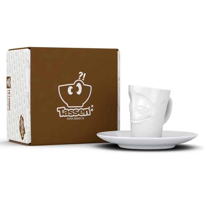 Кофейная чашка с блюдцем Tassen Cheery, 80 мл, цвет белый - фото 1908734934