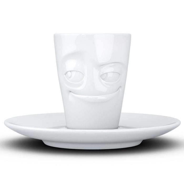 Кофейная чашка с блюдцем Tassen Impish, 80 мл, цвет белый - Фото 1
