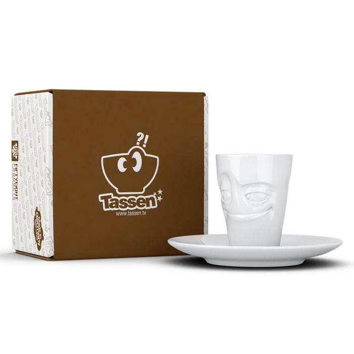 Кофейная чашка с блюдцем Tassen Impish, 80 мл, цвет белый - фото 1908734945