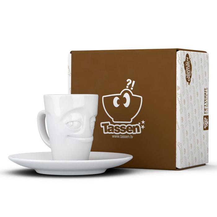 Кофейная чашка с блюдцем Tassen Impish, 80 мл, цвет белый - фото 1908734946