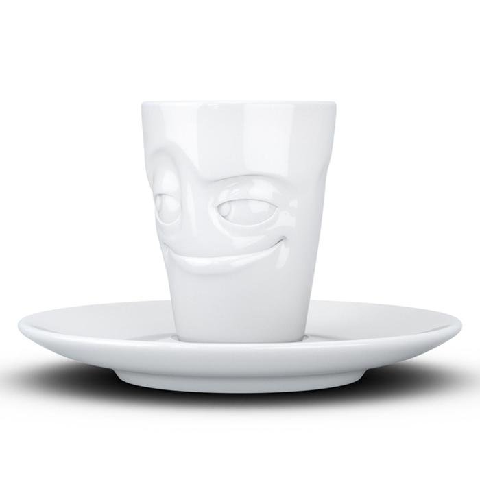 Кофейная чашка с блюдцем Tassen Impish, 80 мл, цвет белый - фото 1908734951