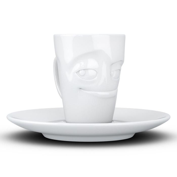 Кофейная чашка с блюдцем Tassen Impish, 80 мл, цвет белый - фото 1908734953