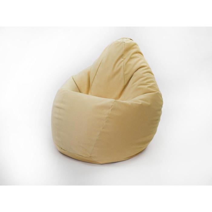 Кресло-мешок «Груша малое», размер 90x70 см, цвет жёлтый, велюр - Фото 1