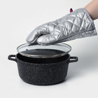 Набор прихваток Доляна «Профи», 2 шт., 30×16×2 см, полиэстер, серый - Фото 2