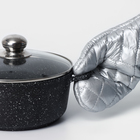 Набор прихваток Доляна «Профи», 2 шт., 30×16×2 см, полиэстер, серый - Фото 8