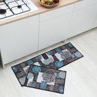 Коврики для дома Доляна «Цвета», 2 шт., 40×60 см, 40×120 см - Фото 2