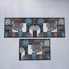 Набор ковриков для дома Доляна «Цвета», 2 шт, 40×60 см, 40×120 см - Фото 5