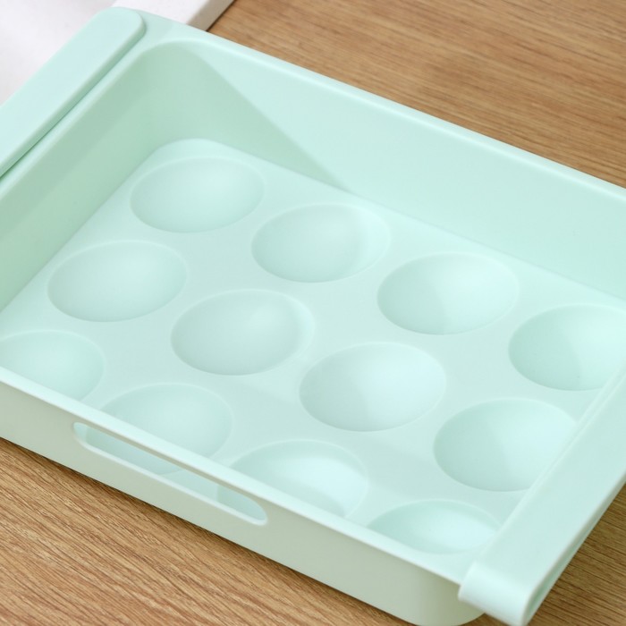 Полка для яиц в холодильник, подвесная, 12 ячеек, 26×17×5 см, цвет МИКС - фото 1888147075