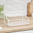 Полка кухонная для банок и специй Доляна, 26×20×17 см, цвет белый 6912563