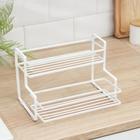 Полка кухонная для банок и специй Доляна, 26×20×17 см, цвет белый 6912563