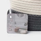 Корзина для хранения LaDо́m «Рита», плетёная, ручной работы, с ручками, хлопок, 34×23×14 см, белая - Фото 8