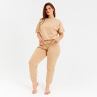 Комплект женский (футболка, брюки) MINAKU: Home comfort цвет бежевый, р-р 50 - Фото 9